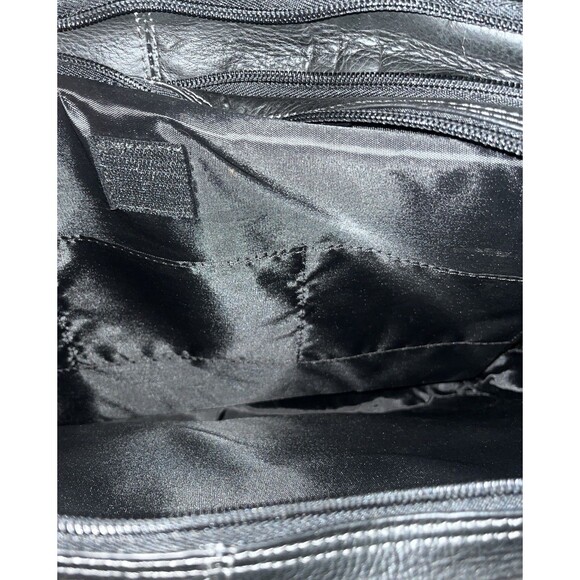 Vintage Wilsons Leather Black Laptop Briefcase Messenger Bag Expandable Travel - Picture 13 of 14